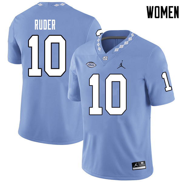 Jordan Brand Women #10 Jace Ruder North Carolina Tar Heels College Football Jerseys Sale-Carolina Bl